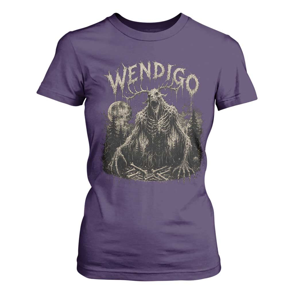 Wendigo Cryptid Monster T Shirt For Women Heavy Metal Dark Fantasy Horror Graphic TS10 Purple Print Your Wear