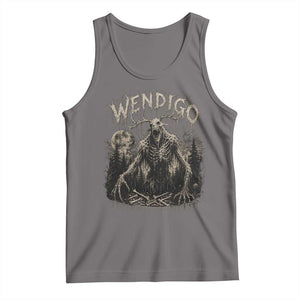 Wendigo Cryptid Monster Tank Top Heavy Metal Dark Fantasy Horror Graphic TS10 Deep Heather Print Your Wear