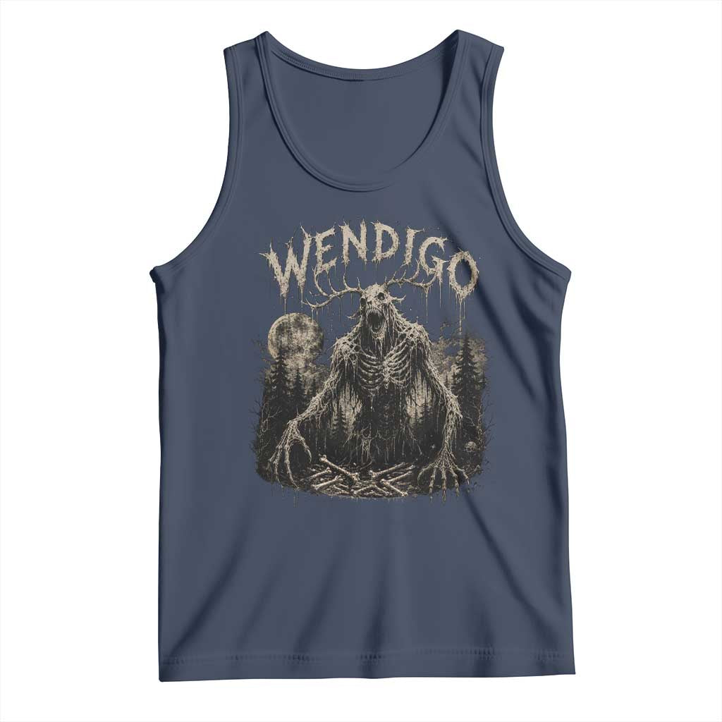 Wendigo Cryptid Monster Tank Top Heavy Metal Dark Fantasy Horror Graphic TS10 Navy Print Your Wear