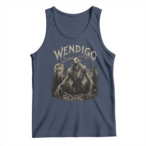 Wendigo Cryptid Monster Tank Top Heavy Metal Dark Fantasy Horror Graphic TS10 Navy Print Your Wear