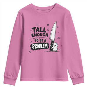 Tall Enough To Be A Problem Funny Duck Humor Youth Sweatshirt