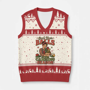 Grab Your Balls Its Canning Season Funny Food Preservation V-Neck Knit Sweater Vest