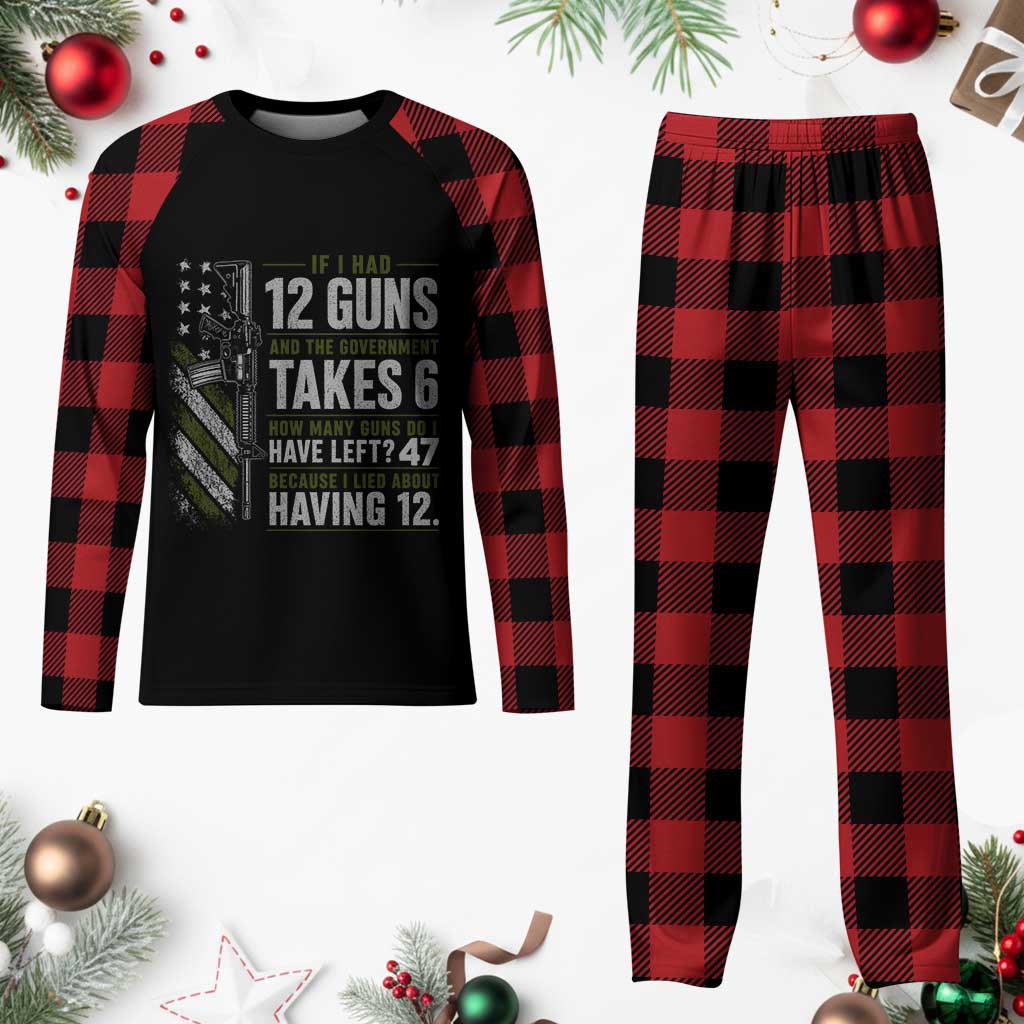 If I Had 12 Guns and The Government Math Second Amendment Plaid Pajama Set TS10 Buffalo Plaid Print Your Wear