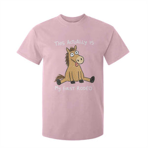 This Actually Is My First Rodeo Funny Silly Horse T Shirt For Kid 1st Birthday Meme