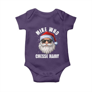 Funny Santa Jokes Baby Onesie Mike Who Chesse Hairy Inappropriate Adult Humor Christmas TS10 Purple Print Your Wear