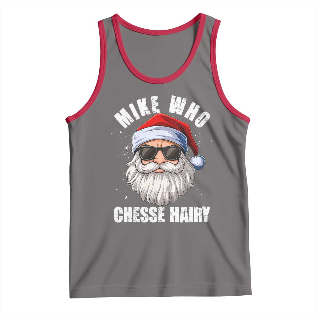 Funny Santa Jokes Tank Top Mike Who Chesse Hairy Inappropriate Adult Humor Christmas TS10 Deep Heather Red Print Your Wear