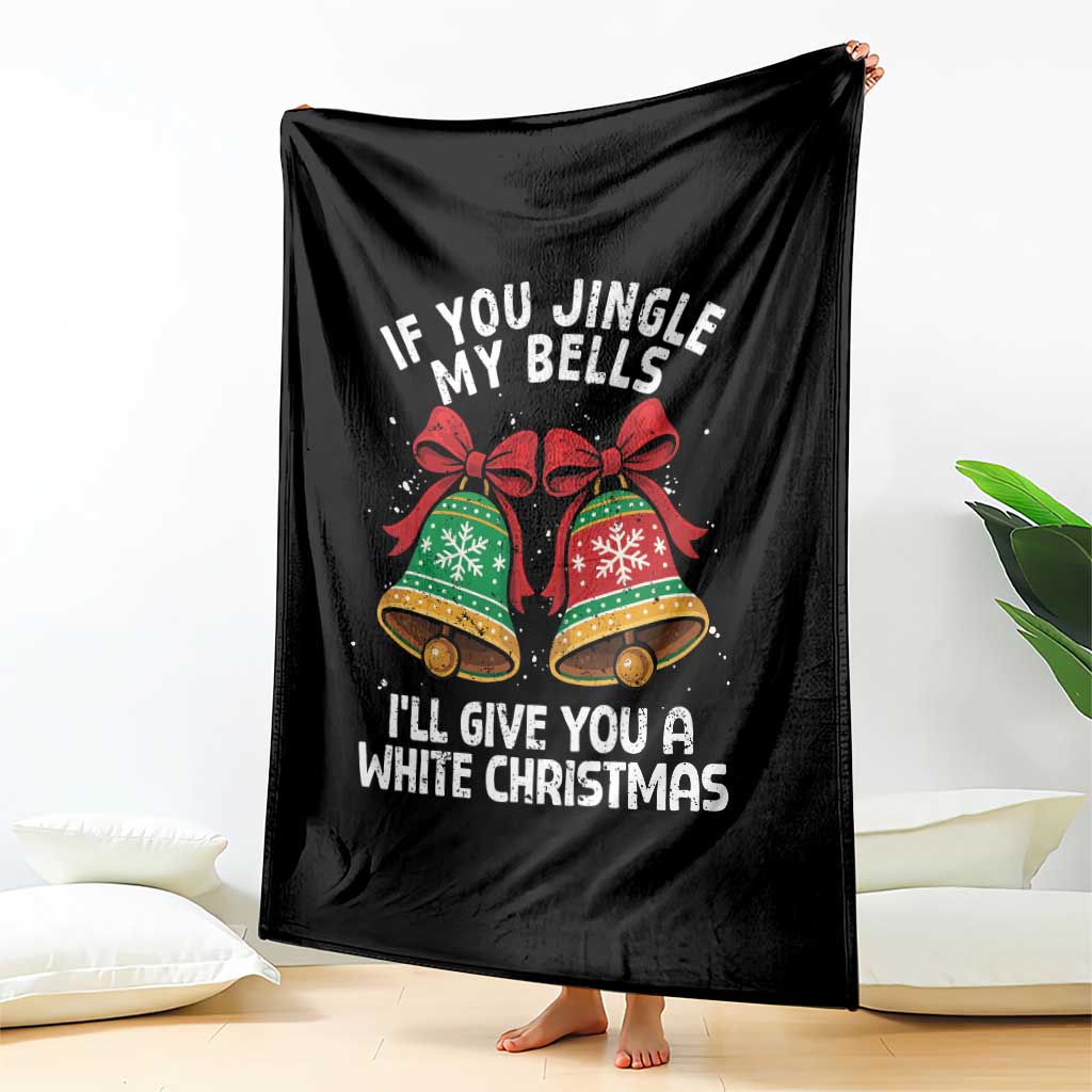 Jingle Bell Christmas Throw Blanket Funny Naughty White Elephant Gag Gift Exchange TS10 Print Your Wear