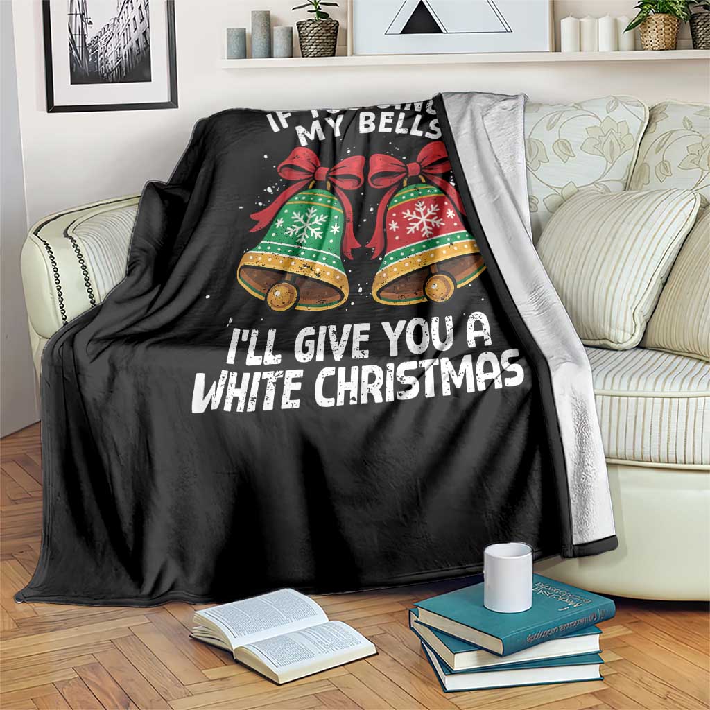 Jingle Bell Christmas Throw Blanket Funny Naughty White Elephant Gag Gift Exchange TS10 Print Your Wear