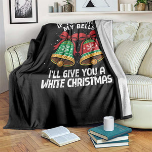 Jingle Bell Christmas Throw Blanket Funny Naughty White Elephant Gag Gift Exchange TS10 Print Your Wear