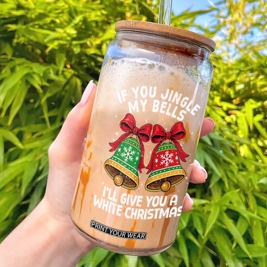 Jingle Bell Christmas Glass Can Funny Naughty White Elephant Gag Gift Exchange TS10 Black Print Your Wear