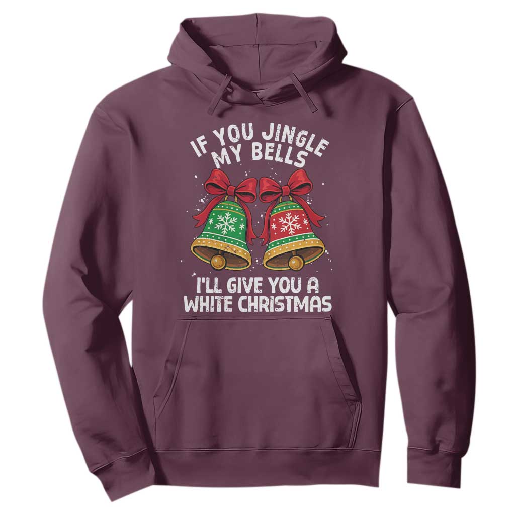 Jingle Bell Christmas Hoodie Funny Naughty White Elephant Gag Gift Exchange TS10 Maroon Print Your Wear