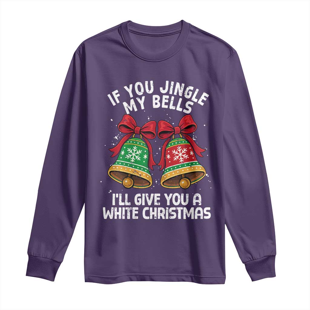 Jingle Bell Christmas Long Sleeve Shirt Funny Naughty White Elephant Gag Gift Exchange TS10 Purple Print Your Wear