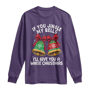 Jingle Bell Christmas Long Sleeve Shirt Funny Naughty White Elephant Gag Gift Exchange TS10 Purple Print Your Wear