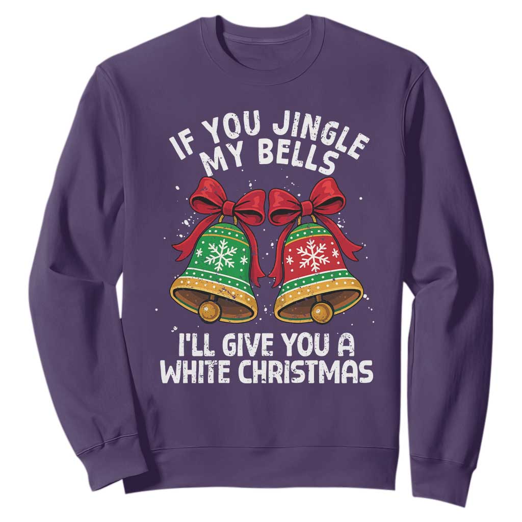Jingle Bell Christmas Sweatshirt Funny Naughty White Elephant Gag Gift Exchange TS10 Purple Print Your Wear