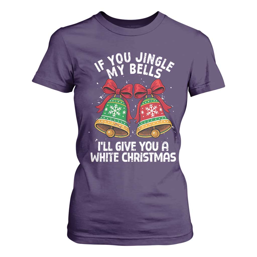Jingle Bell Christmas T Shirt For Women Funny Naughty White Elephant Gag Gift Exchange TS10 Purple Print Your Wear