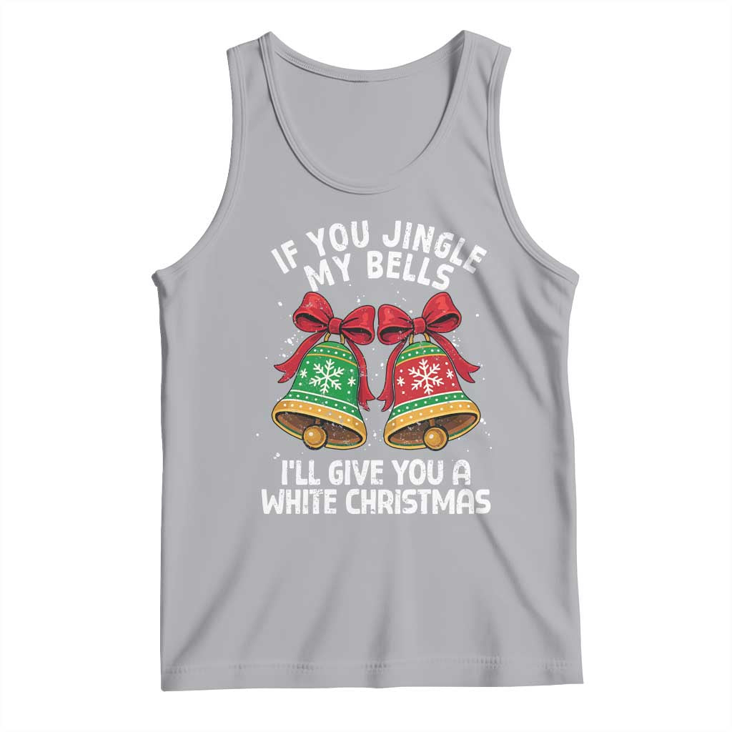 Jingle Bell Christmas Tank Top Funny Naughty White Elephant Gag Gift Exchange TS10 Athletic Heather Print Your Wear