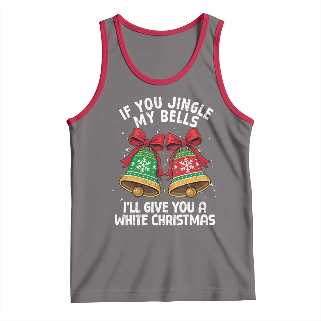 Jingle Bell Christmas Tank Top Funny Naughty White Elephant Gag Gift Exchange TS10 Deep Heather Red Print Your Wear