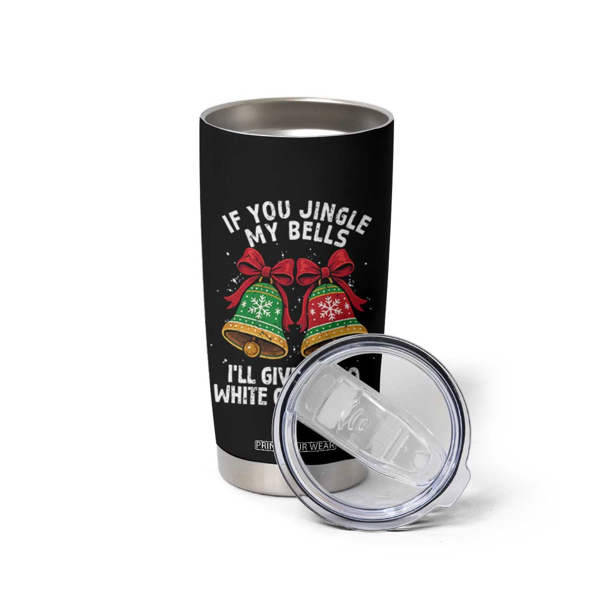 Jingle Bell Christmas Tumbler Cup Funny Naughty White Elephant Gag Gift Exchange TS10 Print Your Wear