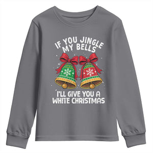 Jingle Bell Christmas Youth Sweatshirt Funny Naughty White Elephant Gag Gift Exchange TS10 Charcoal Print Your Wear