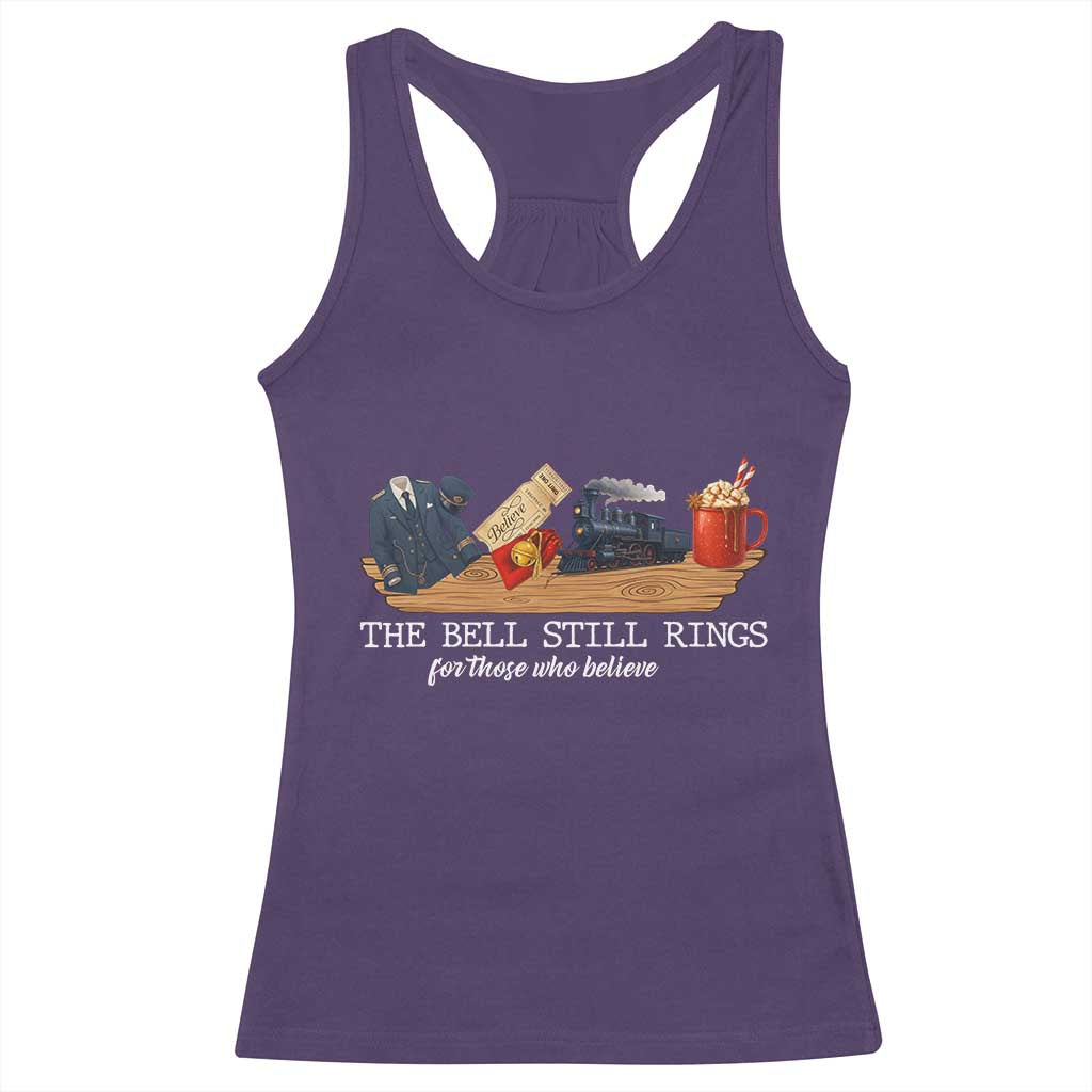 Believe Polar Express Racerback Tank Top The Bell Still Rings For Those Who Still Truly Believe TS10 Purple Print Your Wear
