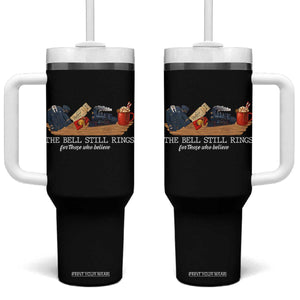 Believe Polar Express Tumbler With Handle The Bell Still Rings For Those Who Still Truly Believe TS10 One Size: 40 oz Black Print Your Wear