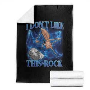 Marcus The Worm Meme Throw Blanket I Don't Like This Rock Bootleg TS10 Black Print Your Wear
