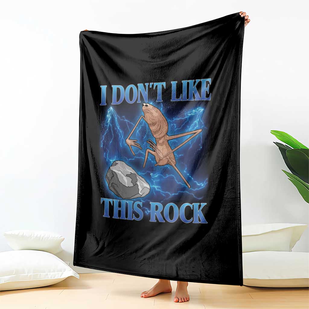 Marcus The Worm Meme Throw Blanket I Don't Like This Rock Bootleg TS10 Print Your Wear
