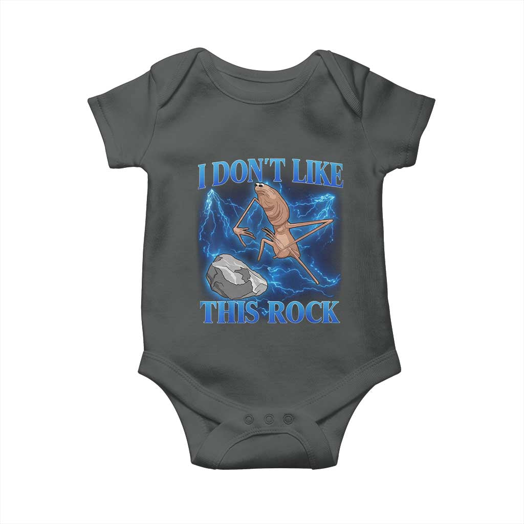 Marcus The Worm Meme Baby Onesie I Don't Like This Rock Bootleg TS10 Dark Heather Print Your Wear