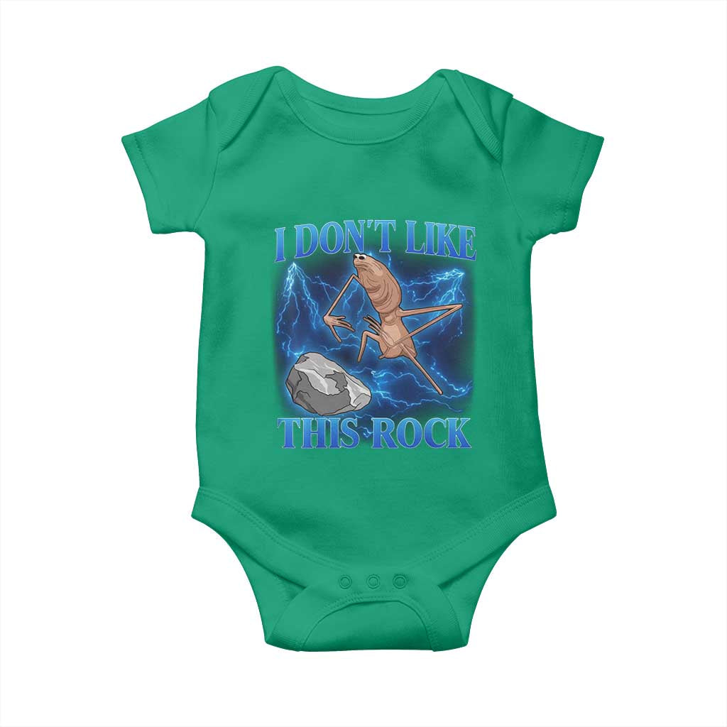 Marcus The Worm Meme Baby Onesie I Don't Like This Rock Bootleg TS10 Irish Green Print Your Wear