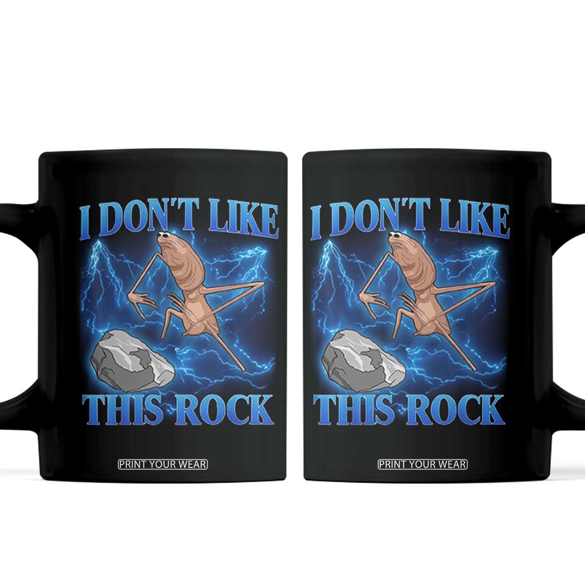 Marcus The Worm Meme Coffee Mug I Don't Like This Rock Bootleg TS10 Black Print Your Wear