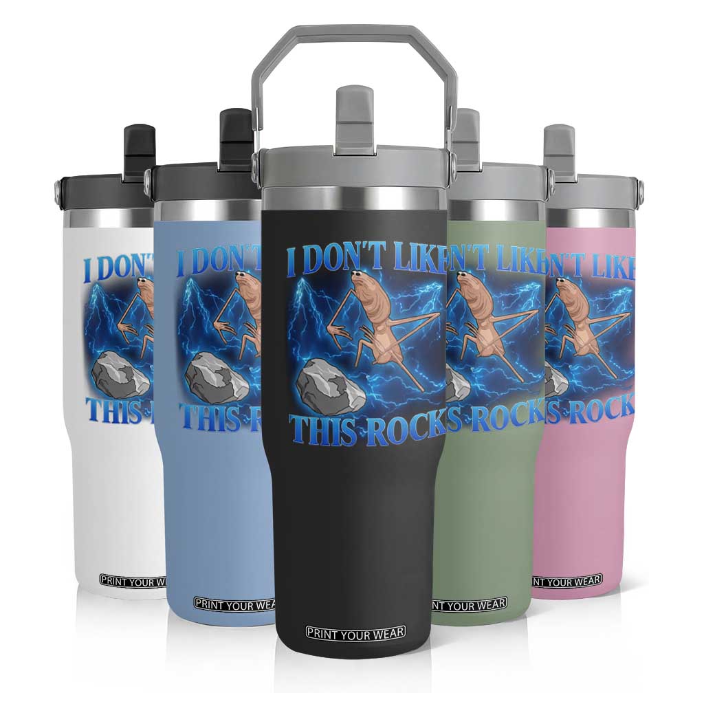 Marcus The Worm Meme Flip Straw Tumbler I Don't Like This Rock Bootleg TS10 Print Your Wear