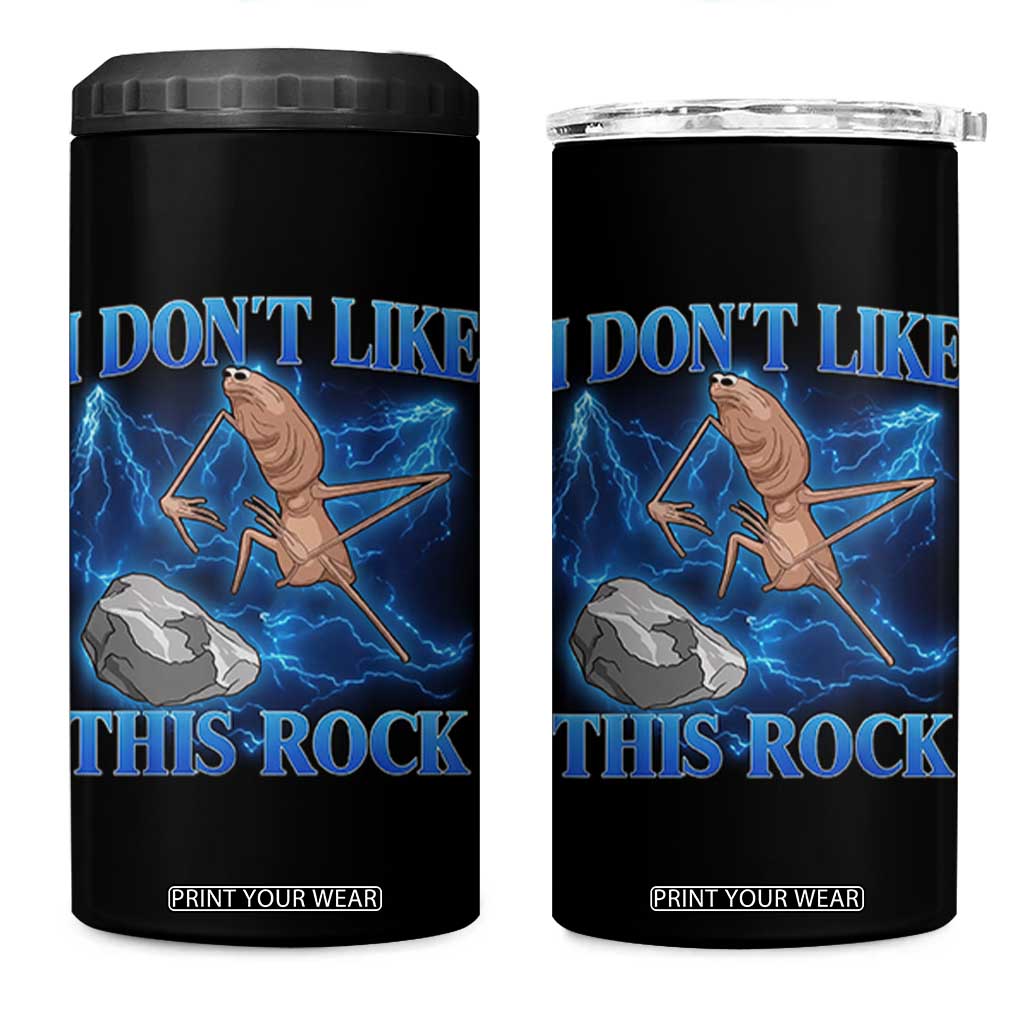 Marcus The Worm Meme 4 in 1 Can Cooler Tumbler I Don't Like This Rock Bootleg TS10 One Size: 16 oz Black Print Your Wear