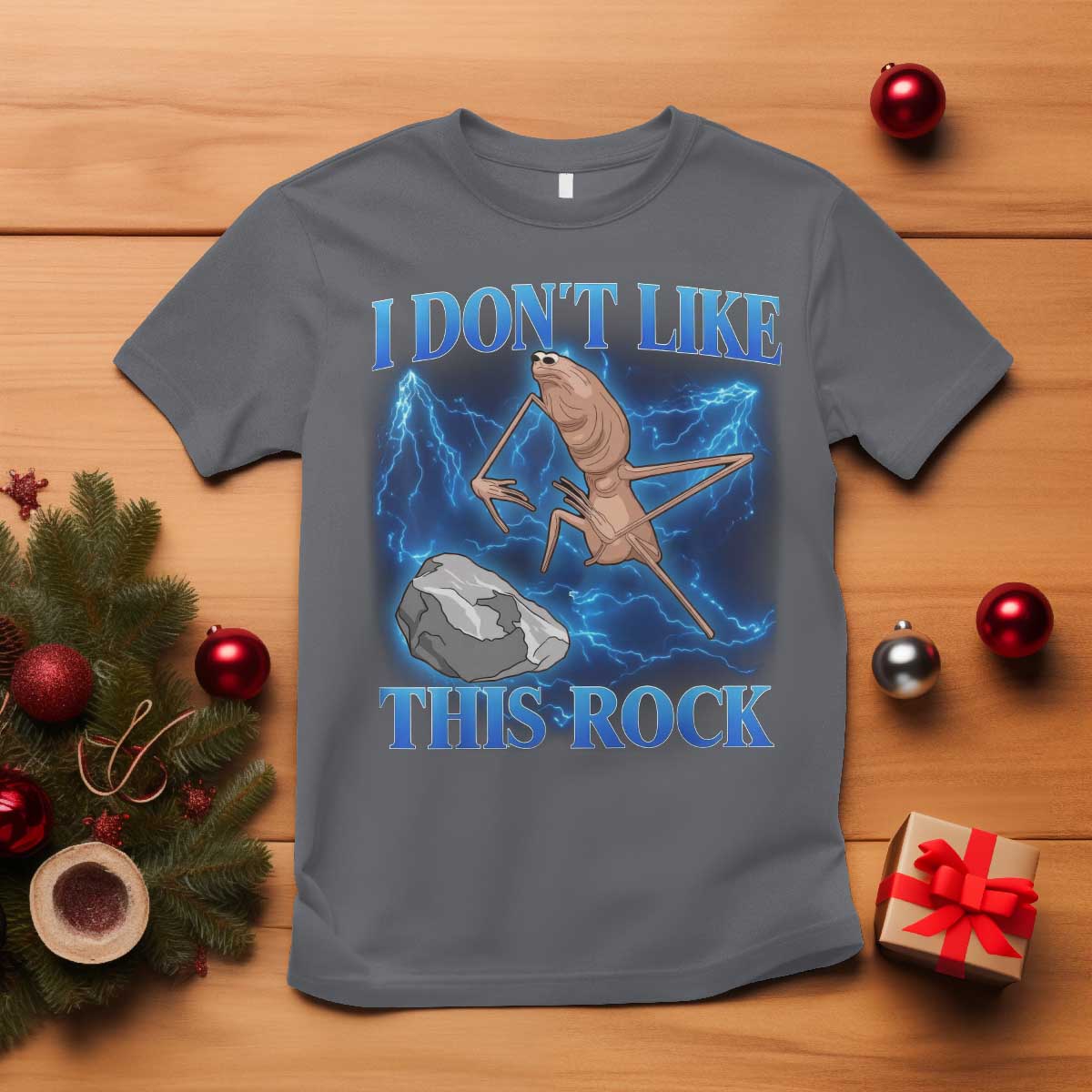 Marcus The Worm Meme T Shirt I Don't Like This Rock Bootleg TS10 Charcoal Print Your Wear