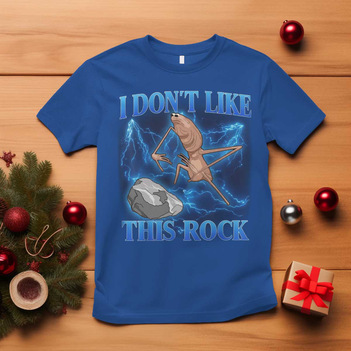 Marcus The Worm Meme T Shirt I Don't Like This Rock Bootleg TS10 Royal Blue Print Your Wear