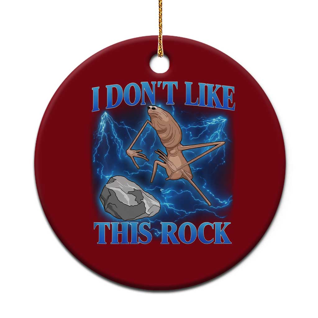 Marcus The Worm Meme Ceramic Ornament I Don't Like This Rock Bootleg TS10 1pc Red Print Your Wear