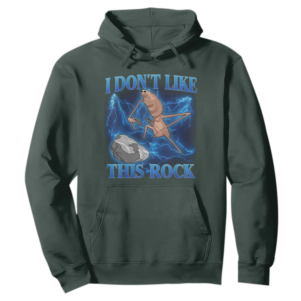Marcus The Worm Meme Hoodie I Don't Like This Rock Bootleg TS10 Dark Forest Green Print Your Wear