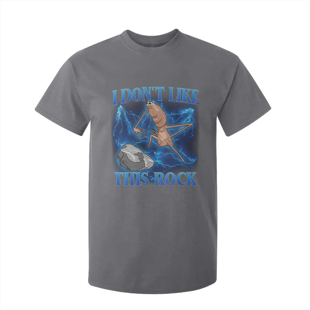 Marcus The Worm Meme T Shirt For Kid I Don't Like This Rock Bootleg TS10 Charcoal Print Your Wear