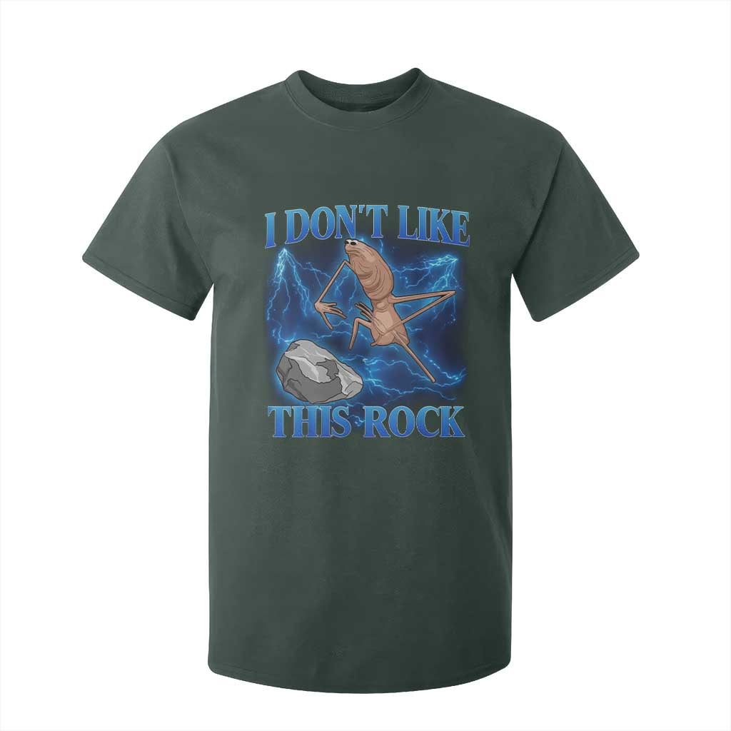 Marcus The Worm Meme T Shirt For Kid I Don't Like This Rock Bootleg TS10 Dark Forest Green Print Your Wear