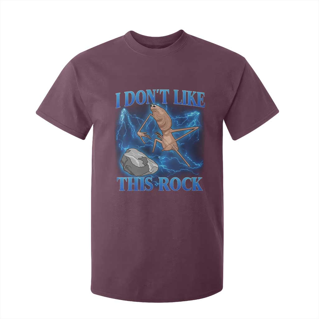 Marcus The Worm Meme T Shirt For Kid I Don't Like This Rock Bootleg TS10 Maroon Print Your Wear
