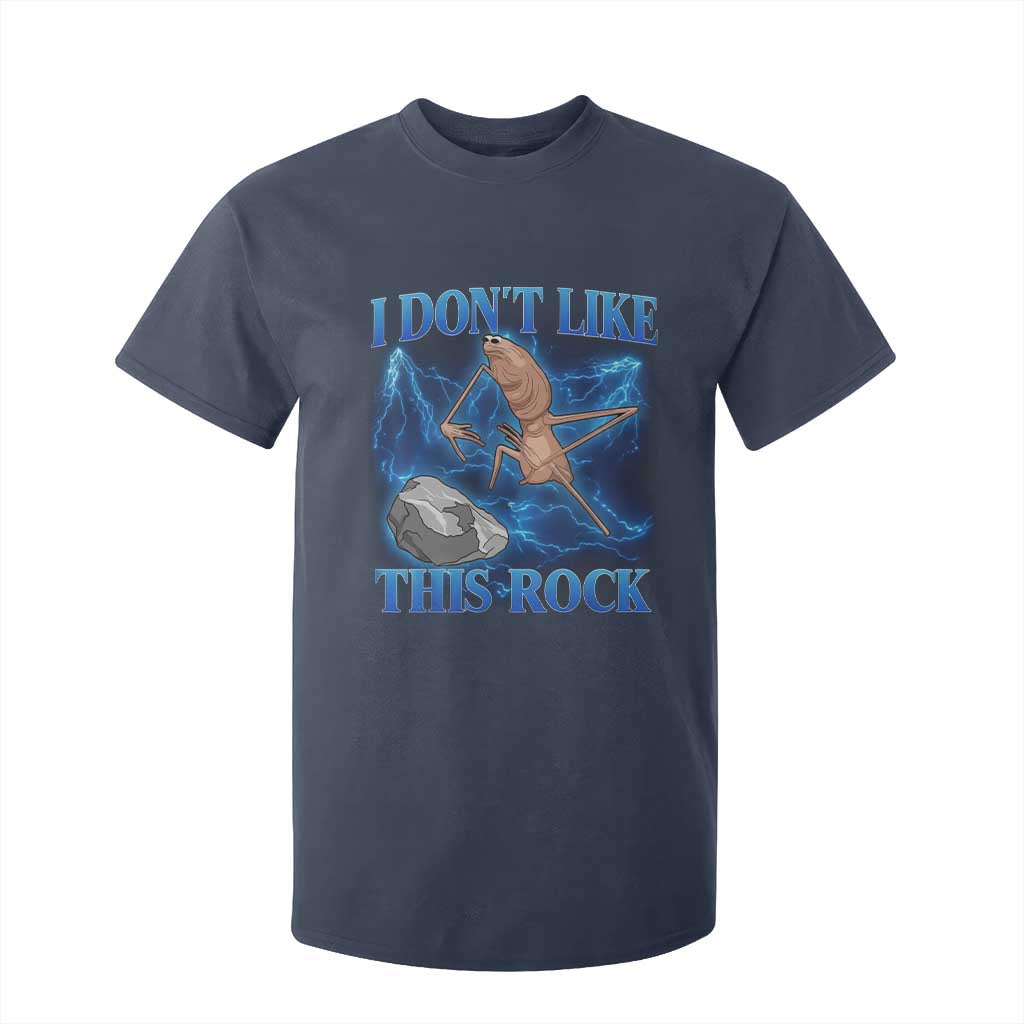 Marcus The Worm Meme T Shirt For Kid I Don't Like This Rock Bootleg TS10 Navy Print Your Wear