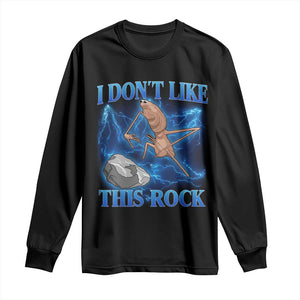 Marcus The Worm Meme Long Sleeve Shirt I Don't Like This Rock Bootleg TS10 Black Print Your Wear