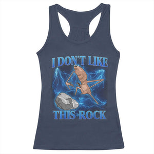 Marcus The Worm Meme Racerback Tank Top I Don't Like This Rock Bootleg TS10 Navy Print Your Wear