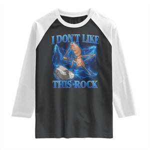 Marcus The Worm Meme Raglan Shirt I Don't Like This Rock Bootleg TS10 Black White Print Your Wear