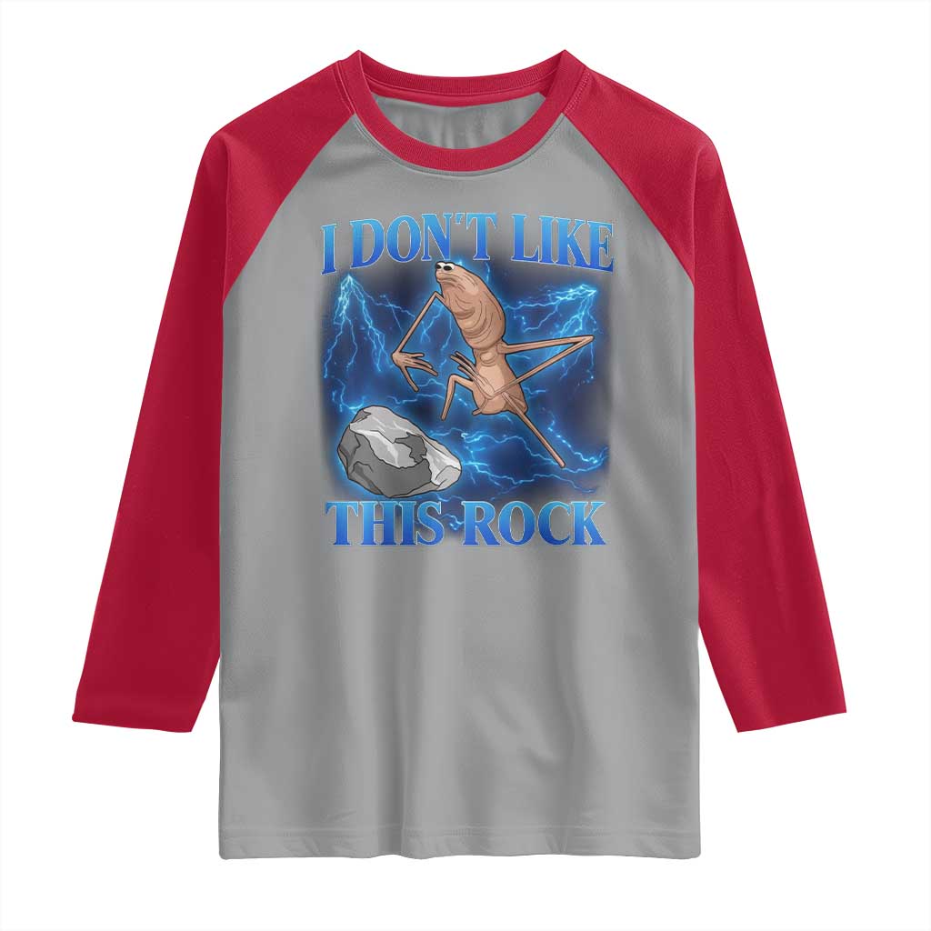 Marcus The Worm Meme Raglan Shirt I Don't Like This Rock Bootleg TS10 Sport Gray Red Print Your Wear