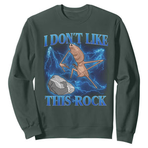 Marcus The Worm Meme Sweatshirt I Don't Like This Rock Bootleg TS10 Dark Forest Green Print Your Wear