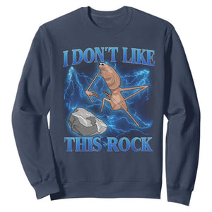 Marcus The Worm Meme Sweatshirt I Don't Like This Rock Bootleg TS10 Navy Print Your Wear