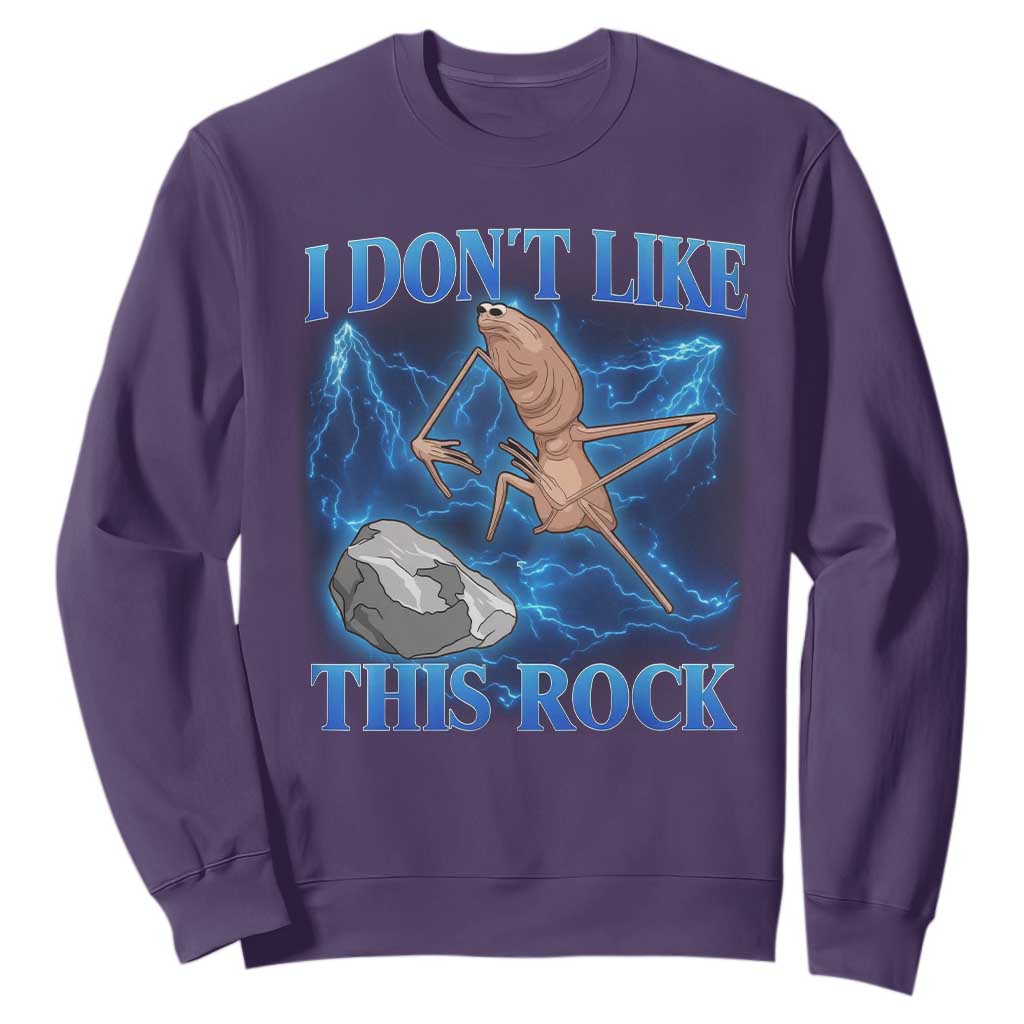 Marcus The Worm Meme Sweatshirt I Don't Like This Rock Bootleg TS10 Purple Print Your Wear