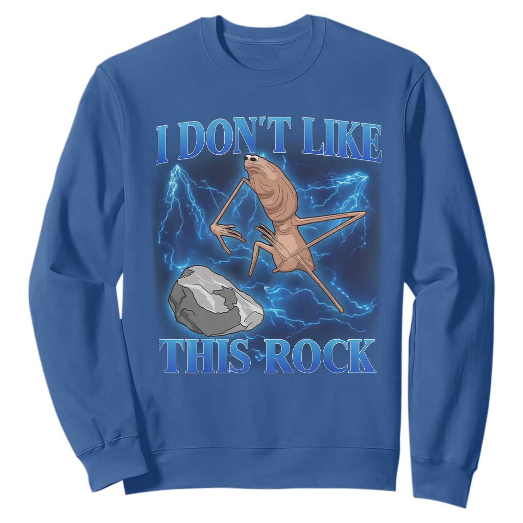 Marcus The Worm Meme Sweatshirt I Don't Like This Rock Bootleg TS10 Royal Blue Print Your Wear