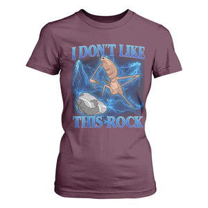 Marcus The Worm Meme T Shirt For Women I Don't Like This Rock Bootleg TS10 Maroon Print Your Wear