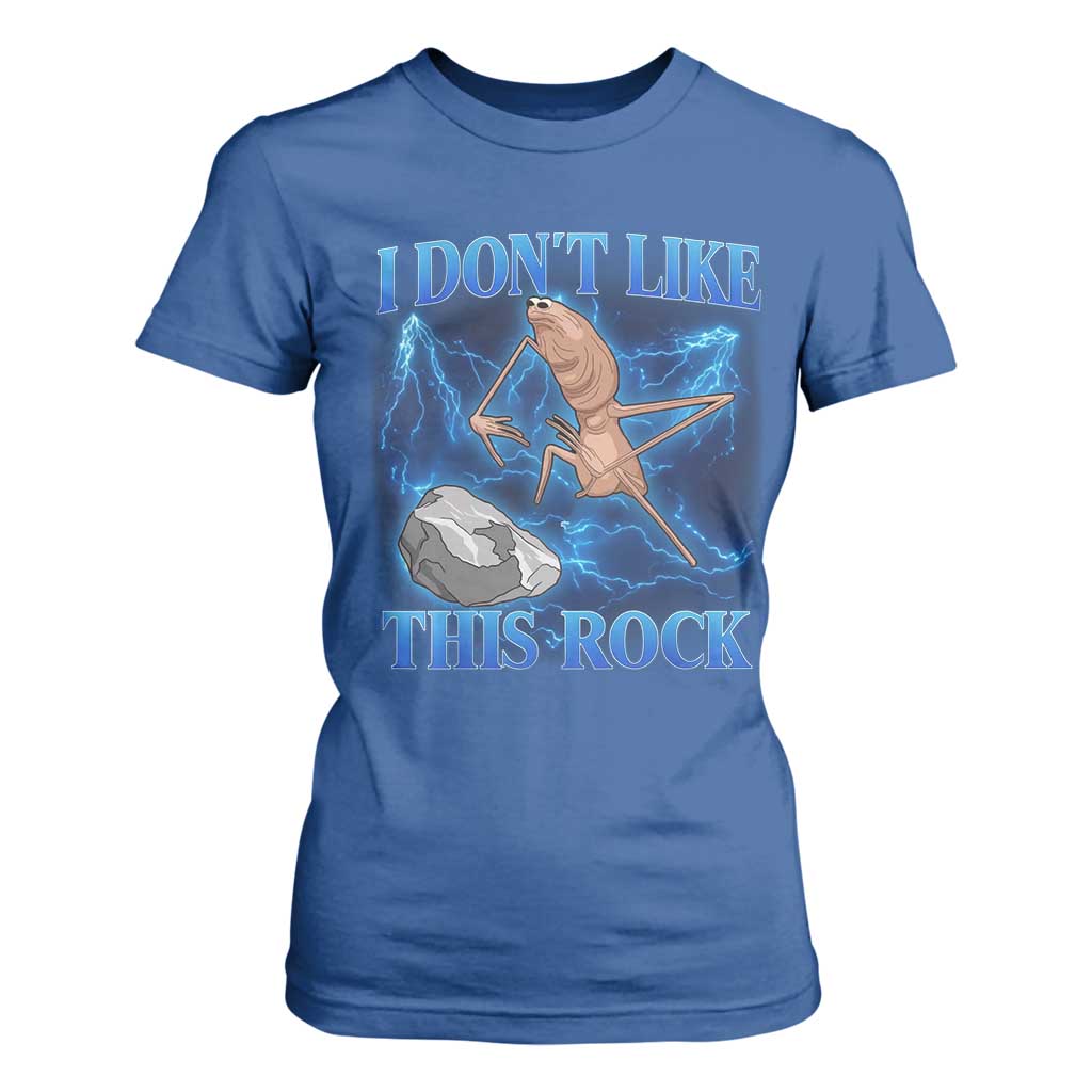 Marcus The Worm Meme T Shirt For Women I Don't Like This Rock Bootleg TS10 Royal Blue Print Your Wear